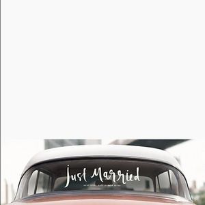 Kate Spade Just Married Window decal